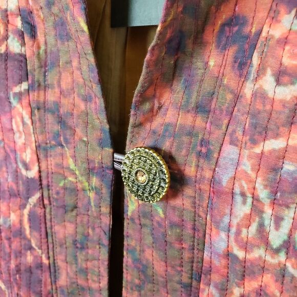 Women's Soft Surroundings Artist abstract Bedouin Duster Maxi Jacket Size PXS - Picture 4 of 16